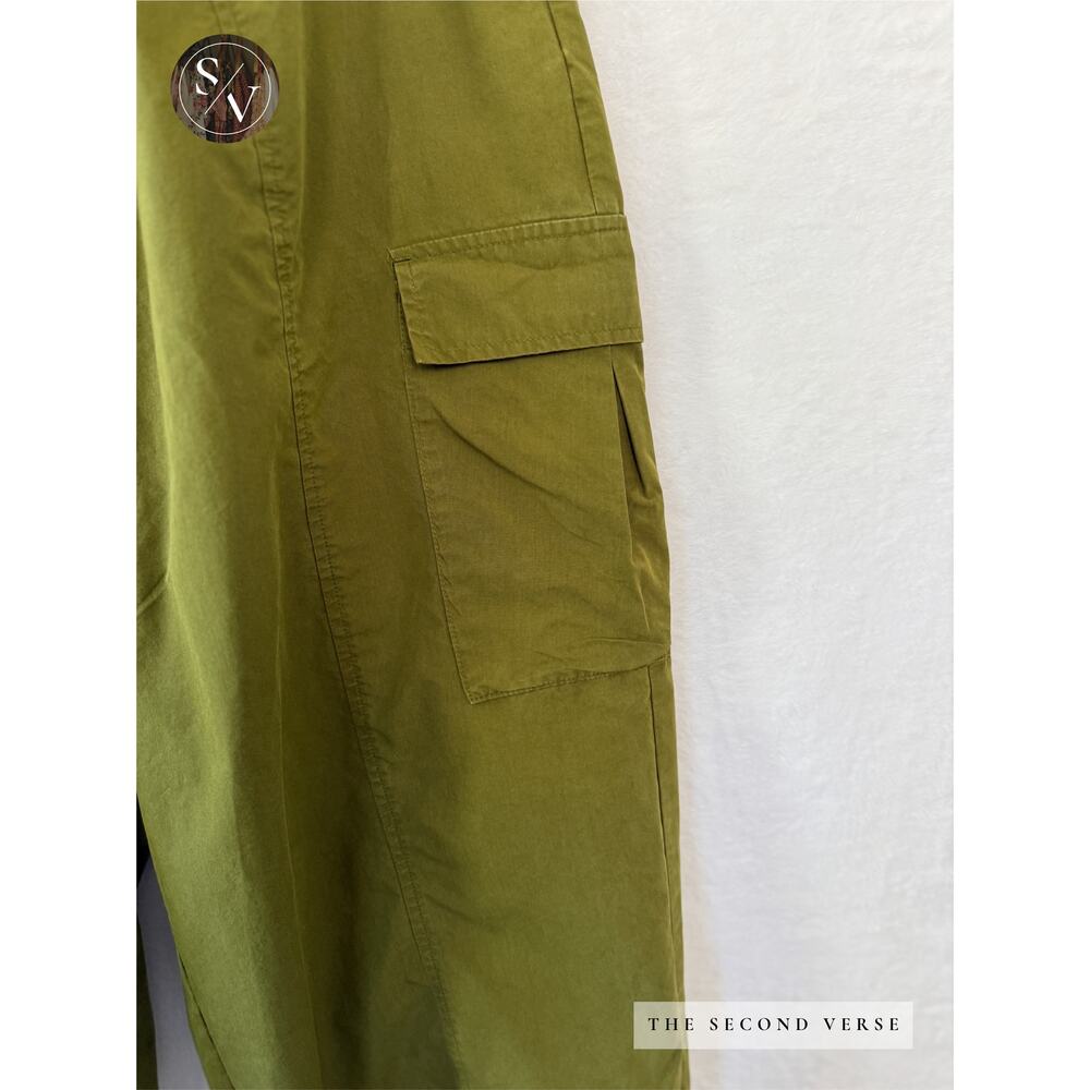 Future Collective Gabriella Karefa-Johnson High Rise Cargo Pants Green 2XL - Picture 5 of 8